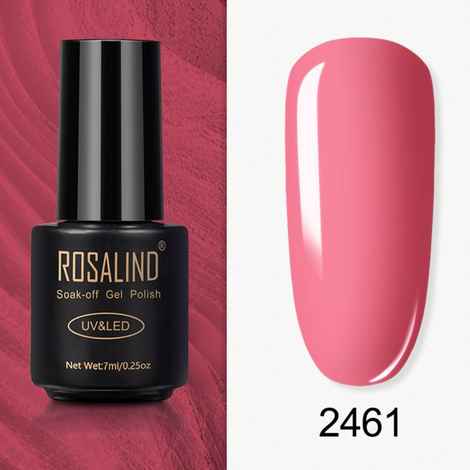 Buy ROSALIND 7ml Nail Gel Polish UV/LED Lamp Manicure Nail Art Long-lasting Gel (RL-7ml-2461) - Purplle