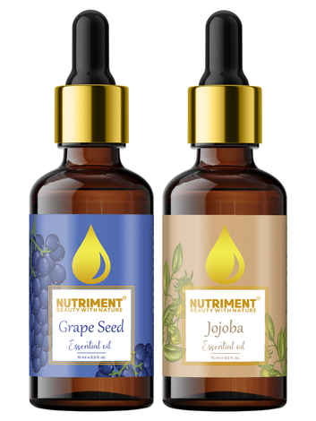 Buy Nutriment Jojoba & Grape Seed Essential Oil, 15ml each (Combo of 2) - Purplle