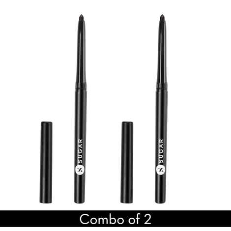 Buy SUGAR Cosmetics Kohl of Honour Intense Kajal | Upto 12 hrs | Long Lasting, Smudge Proof & Waterproof Kajal | Matte Finish | Twist Up Kajal Pencil | Paraben Free | Black Out (Blister Duo) - Purplle