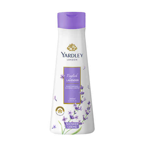 Buy Yardley London English Lavender Moisturising Shower Creme (Body wash), With Natural Floral Essence & Shea Butter, 250ml Shower Gel - Purplle