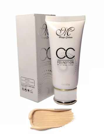 Buy Magic Colour Crystal Flawless CC Foundation Professional, Ivory, 60 gm, Full Coverage, Super Stay, Long Lasting, Waterproof, Light Weight, Professional Foundation Cream, Fair Skin Tone - Purplle