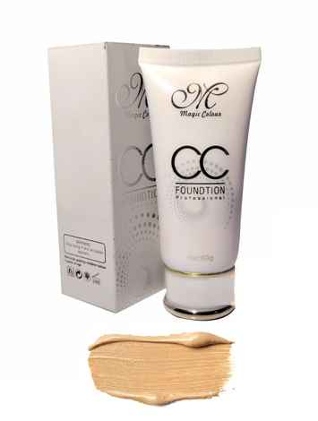 Buy Magic Colour Crystal Flawless CC Foundation Professional, Natural, 60 gm, Full Coverage, Super Stay, Long Lasting, Waterproof, Light Weight, Professional Foundation Cream, Wheatish Skin Tone - Purplle