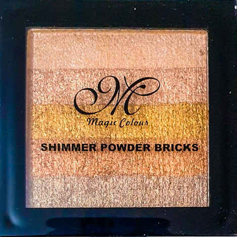 Buy Magic Colour Makeup Shimmer Powder Brick, Peach Party, 10 gm, Shimmer Highlighter for Face and Body, Shimmer Eyeshadow, Brick Highlighter, Instant Glow Shimmer for Face Makeup, Shimmer for Eyes - Purplle