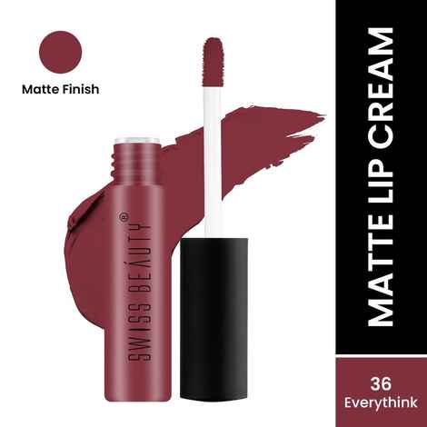 Buy Swiss Beauty Soft Matte Lip Cream -36 Everythink (6 ml) - Purplle
