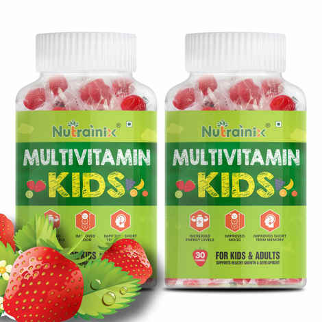 Buy Nutrainix Complete Multivitamin Vegetarian Gummies for Kids, Teenagers, Men, Women, Adults With Essential Vitamins, 60 Veg Gummies - Purplle