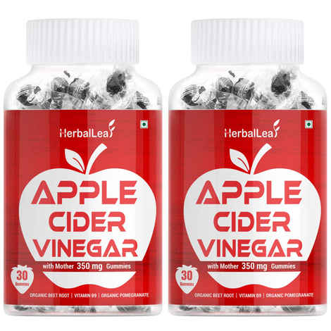 Herballeaf apple cider vinegar gummy vitamins - 60 veg gummies