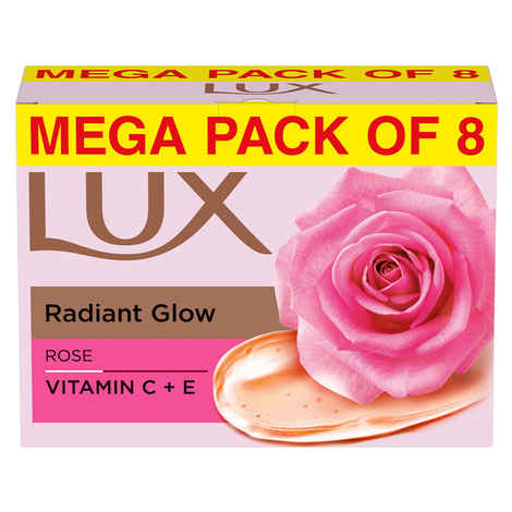 Buy LUX Rose & Vitamin E Soap (150 g) (Pack of 8) - Purplle