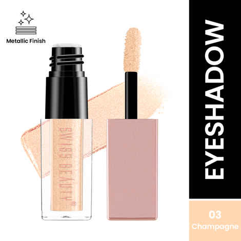 Buy Swiss Beauty Metallic Liquid Eyeshadow - 03 Champange (2.25 ml) - Purplle