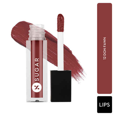 Buy SUGAR Cosmetics Smudge Me Not Liquid Lipsticks for Women | Transferproof & Waterproof | Lasts 12+ Hours | Matte Lipstick | 1.1ml - 12 Don Fawn - Purplle