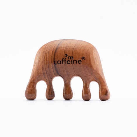 Buy mCaffeine Travel-Friendly Head Massage Comb | Made of Teakwood | Stimulates Roots & Improves Blood Circulation - Purplle
