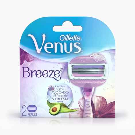 Buy Gillette Venus Breeze Razor Blades for Women - Pack of 2 - Purplle
