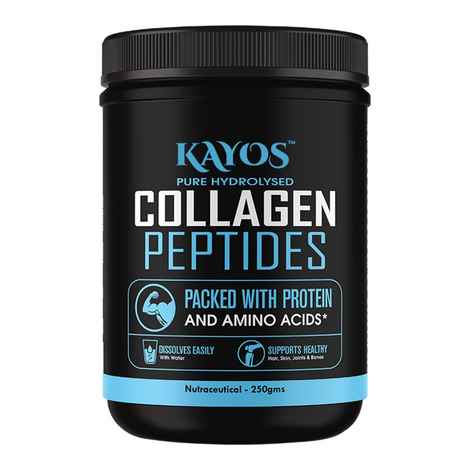 Kayos Collagen Peptides (Hydrolyzed) Powder Protein Supplement Type 1 and 3 with Glucosamine and Methylcobalamin - 250g
