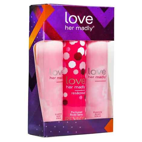 Buy Revlon BFF Deo Combo Revlon Love Her Madly Perfumed Body Spray Pack of 3 combo for women (Love Her Madly + Love Her Madly + Love Her Madly Rendezvous ) (100ml+100ml+100ml) - Purplle