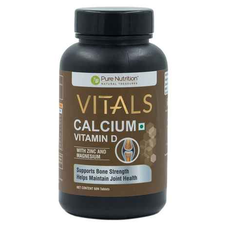 Buy Pure Nutrition Calcium Vitamin D With Zinc & Magnesium 60 Tablets - Purplle