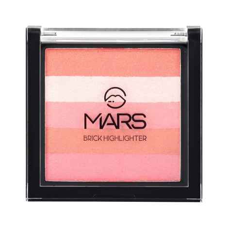 Buy MARS 5 Shades in 1 Brick Highlighter Palette | Blush Topper for Face Makeup | Compact size (7.5 gm) (Shade-02) - Purplle