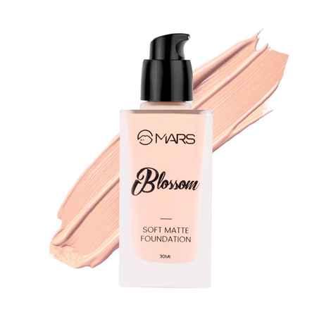 Buy MARS Blossom Soft Matte Foundation | Blendable and Buildable | Flawless Base Foundation for Face Makeup (30 ml) (01-PORCELAIN) - Purplle