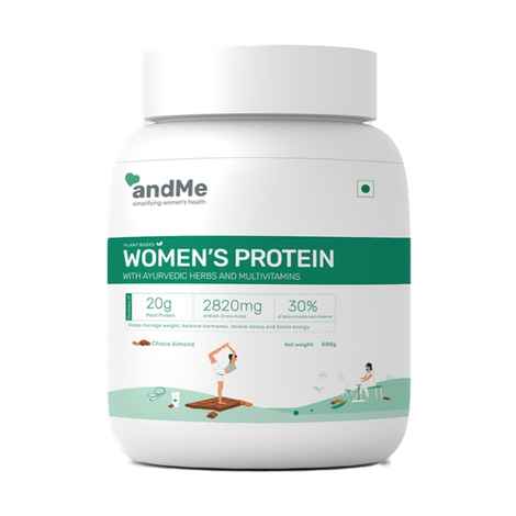 Buy andMe Plant Based Vegan Protein Powder for Women- 500 Grams (Choco Almond) - Purplle