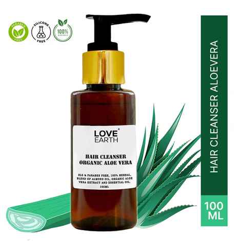Love Earth Organic Hair Cleanser With Aloe Vera Cleansing & Hydration 100ml