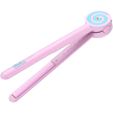 Buy Wahl WCHS6-1824 Lollipop Mini Straightner & Curler | Lock button | Heats upto 200℃ | Pink - Purplle