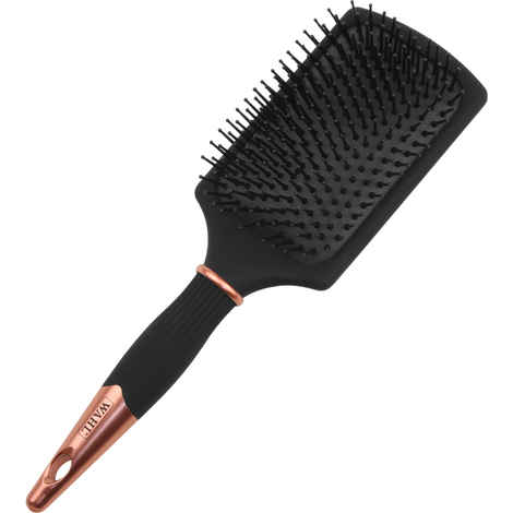 Buy Wahl WCHB8-024 Black & Rose Gold Paddle Brush | Large | For Dry & Damp Hair | Air-cushion base | Rounded tip to massage the scalp | Ideal for Detangling and Styling - Purplle