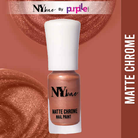 Buy NY Bae Matte Chrome Nail Paint - Peach Lace 05 (3 ml) | Peach | Rich Pigment | Chip-proof | Travel Friendly | Cruelty Free - Purplle