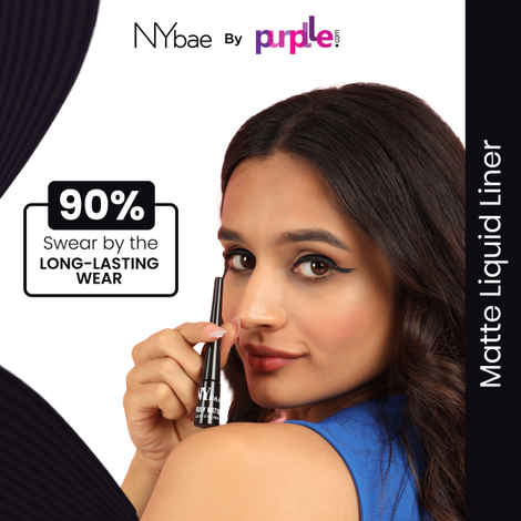Buy NY Bae Truly Matte Liquid Eyeliner - Bold Black (4.5ml) | Colored Eyeliner | Waterproof | Long Lasting | Smudgeproof | Quick Dry | Eye Makeup - Purplle