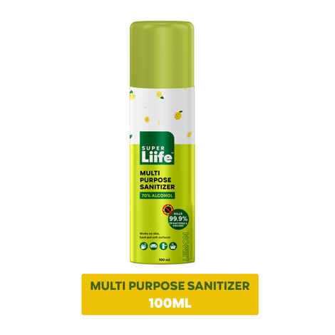Buy Super Liife Multi Purpose Sanitizer (100ml)-Lemon, Germ Protection On Skin, Hard and Soft Surface - Purplle
