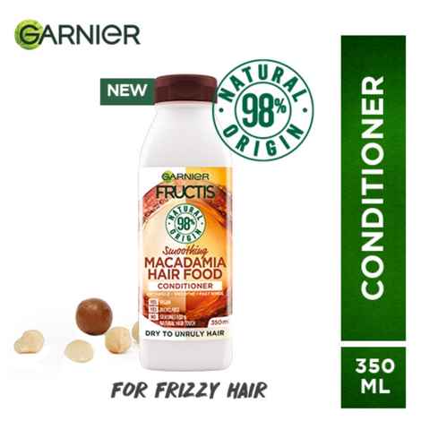 Garnier Fructis Smoothing Conditioner For Dry Hair - Deep Smooth Macadamia Hair Food (350 ml)