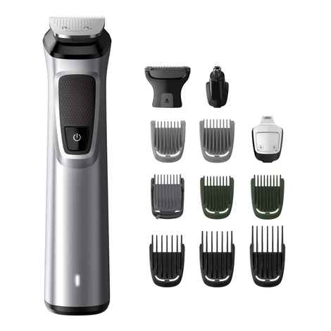 Buy Philips MG7715/15 Multigroom Series 7000 13-in-1, Face, Hair and Body Trimmer/Clipper (Grey) - Purplle