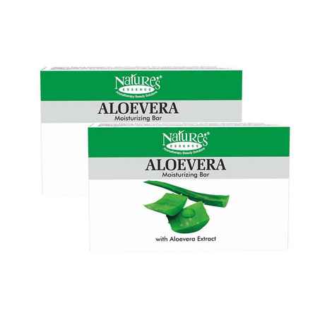 Buy Nature's Essence Aloe Vera Bathing Bar, 75gm Pack of 2 - Purplle