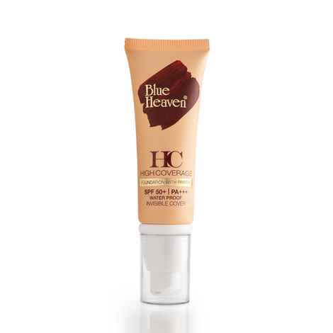 Buy Blue Heaven High Coverage Foundation, Cream 201, 45gm - Purplle