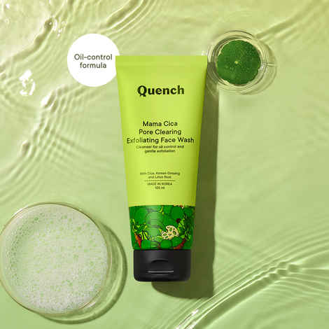 Buy Quench Pore Clearing Face Wash With Cica & Volcanic Ash For Oily & Acne Prone Skin - 100ml - Purplle