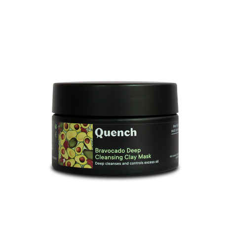 Buy Quench Vitamin E Deep Cleansing Clay Mask With Avocado, Removes Impurities & Refines Pores - 50ml - Purplle