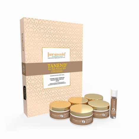 Buy Aryanveda De-Tan Facial Kit, A Complete Solution with 6 Step Regimen for All Skin Types Tanend Facial Kit, 260 gm - Purplle