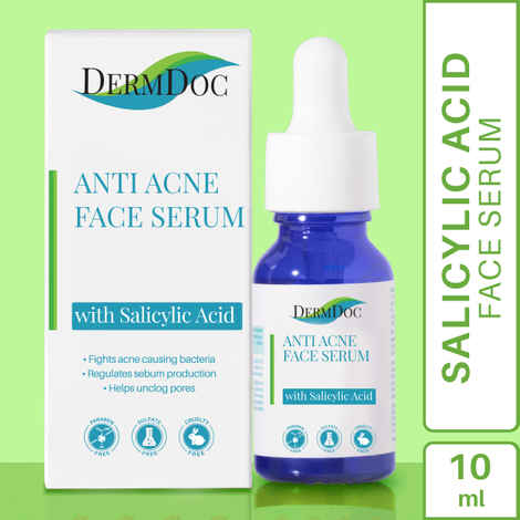 Buy DermDoc Salicylic Acid Face Serum (10 ml)|For Oily & Acne Prone Skin|Reduces Acne & Blackheads, Regularizes Sebum Production, Evens Skin Texture|Paraben Free, Sulfate Free, Cruelty Free - Purplle
