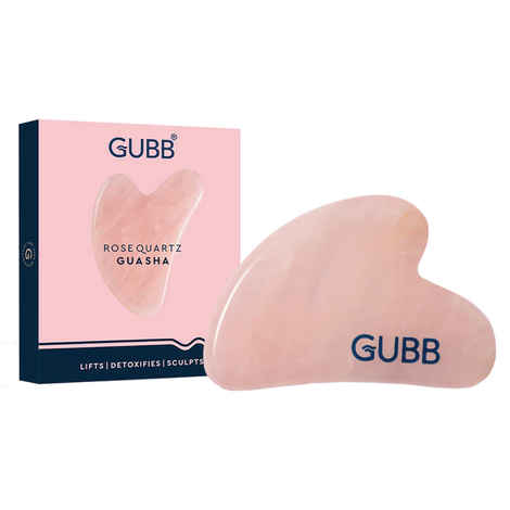 Buy GUBB Rose Quartz Gua Sha, Face Massager for Wrinkles, Fine Lines & Skin Firming - Purplle