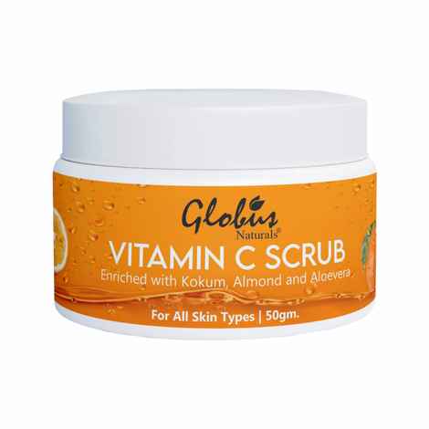 Buy Globus Naturals Vitamin-C Brightening Scrub Enriched With Pearl|Kokum|Almond|Aloevera|Niacinamide Scrub (50 gm) - Purplle