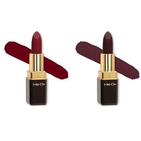 Buy Me-On Pack of 2 Color Addict HD Matte 8H Longlasting Lipsticks(4g each) Shade#6 and 12 - Purplle