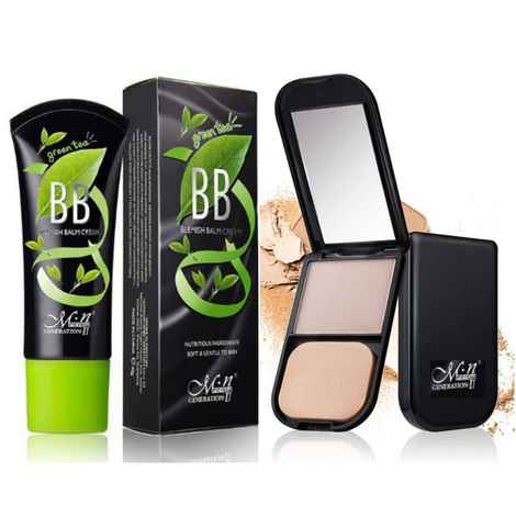 Buy Me-Now Pack of Green Tea Blemish BB Foundation Cream (38ml) and Matte Look Compact (8g) - Purplle