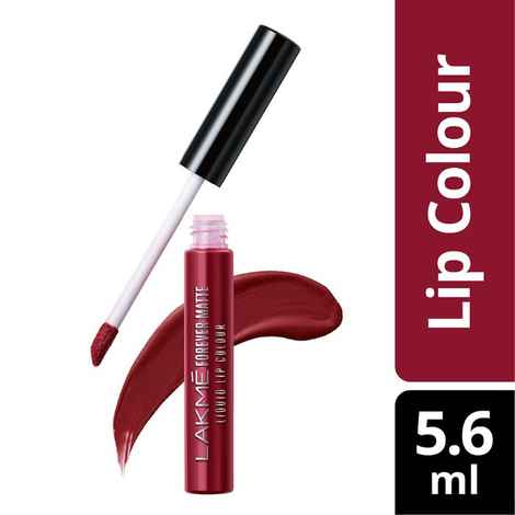 Lakme Forever Matte Liquid Lip Colour - Crimson Rose (5.6 ml)