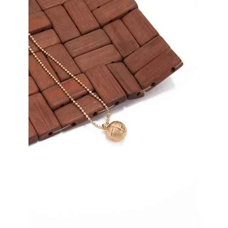 Buy Lilly & Sparkle Alloy Gold Toned Small Ball Chain With Sphere Pendant Necklace For Women - Purplle