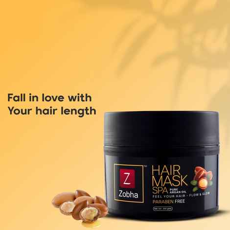 Buy Zobha Pure Argan Hair Mask Spa - Deep Conditioning & Hydration For Healthier Looking Hair (200 g) - Purplle
