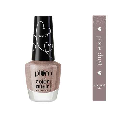 Buy Plum Color Affair Nail Polish Pixie Dust Collection - Whimsical 147 | Silver Glitter Finish | 7-Free Formula | 100% Vegan & Cruelty Free - Purplle