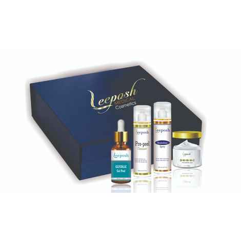 Leeposh Glycolic Acid Peel Kit+ Hyaluronic Acid Skin Repair Cream + Post Peel Neutralizer Spray + Pre Peel AHA Cleanser