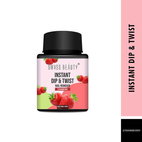 Buy Swiss Beauty Instant Dip & Twist Nail Paint Remover Strawberry Fresh (80 ml) - Purplle