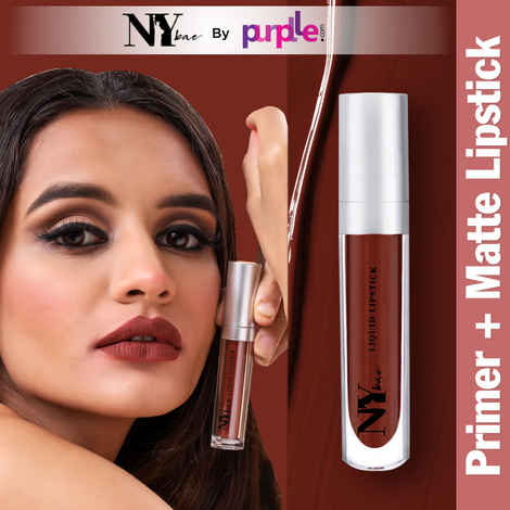 Buy NY Bae Confessions Of A Lip-a-holic Liquid Lipstick | Primer + Matte | Dark Brown | Moisturizing | Long Lasting | Snuggle Sercrets 15 (4.5 ml) - Purplle