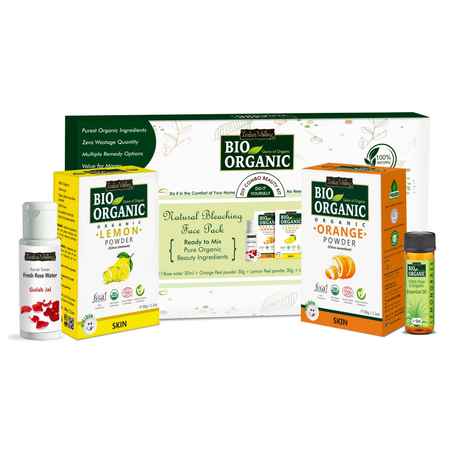 Buy Indus Valley Bio Organic Natural Bleaching Face Pack DIY kit Pack of 4 - Purplle