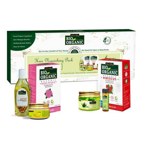 Buy Indus Valley Bio Organic Hair Nourishing Gift Pack DIY Kit Combo of 6 - Purplle
