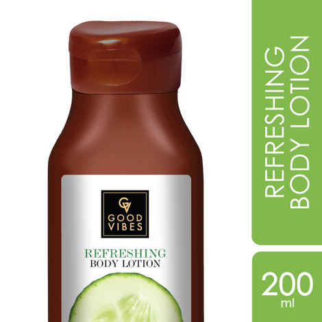Buy Good Vibes Cucumber Refreshing Body Lotion | Nourishing, Hydrating | Vegan, No Parabens, No Sulphates, No Animal Testing (200 ml) - Purplle
