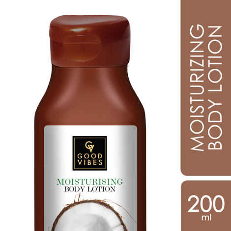 Buy Good Vibes Coconut Moisturizing Body Lotion | Brightening, Hydrating | Vegan, No Parabens, No Sulphates, No Animal Testing (200 ml) - Purplle